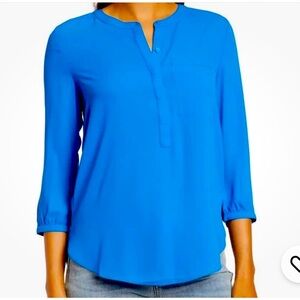 NYDJ Women’s Blouse Size L In Ultramarine Blue Style S01081F059